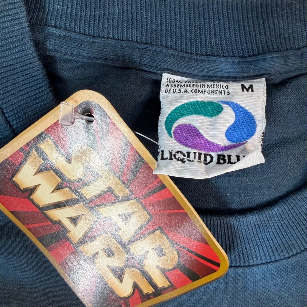A+ Liquid Blue Star Wars Episode I Darth Maul Tie Dye Shirt M Phantom Menace NWT - Picture 5 of 9